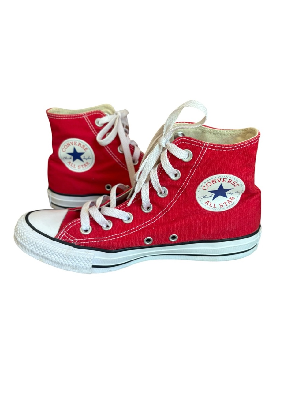 Converse Chuck Taylor All Star High Top Sneakers Red Womens 7 Mens 5
